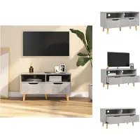 vidaXL Armoire TV gris béton 90x40x48,5 cm Bois composite - Meuble TV