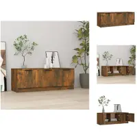 vidaXL Armoire TV chêne fumé 102x35x36,5 cm Bois composite - Meuble TV