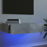 Prolenta Maison Exclusive - Meuble TV avec éclairage LED gris béton 60x35x15,5 cm