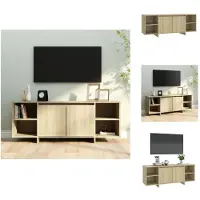 vidaXL Armoire TV Chêne Sonoma 130x35x50 cm Bois composite - Meuble TV