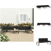 vidaXL Ensemble de 5 canapés d'angle de jardin avec coussins Aluminium et WPC - Canapés de jardin