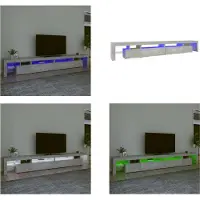 vidaXL Armoire TV avec lampes LED gris béton 290x36,5x40 cm - Armoire TV - Panneaux TV - Armoire média