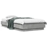Prolenta Maison Exclusive - Sommier gris béton 100x200 cm Matériau dérivé du bois