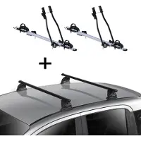VDP 2x porte-vélos SAGITTAR + barres de toit EVO acier compatibles avec DS 3 3 portes 2010-2019