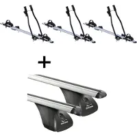 VDP 3x porte-vélos SAGITTAR + barres de toit compatibles avec Citroen C4 II 5 portes à partir de 2010