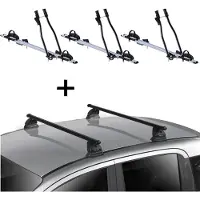 VDP 3x porte-vélos SAGITTAR + barres de toit EVO acier compatibles avec Citroen Nemo 3-5 portes à partir de 2008