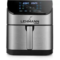 Lehmann Friteuse sans Huile 8L, Air Fryer - grand tiroir XXL, 10 Programmes, Écran Tactile, Revêtement Antiadhésif