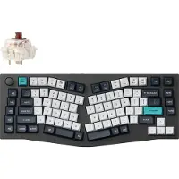 Keychron Q10 Max (Alice Layout) QMK/VIA Clavier mécanique sans fil, QWERTY US, Knob, Carbon Black, Gateron Jupiter Brown Q10M-M3