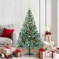 vidaXL Best Möbel Arbre de Noël artificiel vert 150 cm PVC et acier - Arbres de Noël artificiels Cloris Nouveau5114445 2parcel