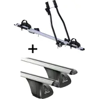 VDP Porte-vélos SAGITTAR + barres de toit compatibles avec Nissan Pulsar 5 portes à partir de 2014
