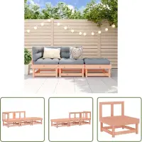 The Living Store 3-pc. Salon de jardin en bois massif Douglas
