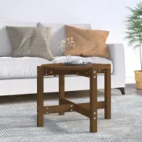 Prolenta Maison Exclusive - Table basse brun miel Ø 62,5x45 cm Bois massif Pin