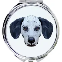 Art-Dog Dalmatien, Dalmatinac - Miroir avec photo et impression géométrique de la marque