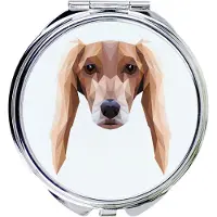 Art-Dog Saluki, lévrier persan - Miroir avec photo et impression géométrique de la marque