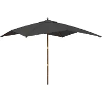 Syfax Parasol de jardin avec mât en bois anthracite 300x300x273 cm