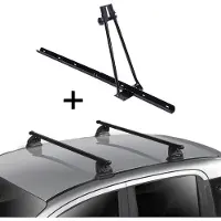 VDP Porte-vélos ORION + barres de toit EVO acier compatibles avec Peugeot Bipper 3-5 portes à partir de 2007