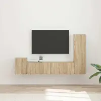 Prolenta Maison Exclusive - Ensemble meuble TV 4 pièces en bois composite chêne Sonoma