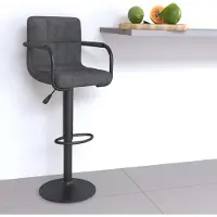Prolenta Maison Exclusive - Tabouret de bar en velours gris foncé