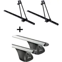 VDP 2x porte-vélos ORION + barres de toit compatibles avec Lancia Delta 5 portes 2008-2014