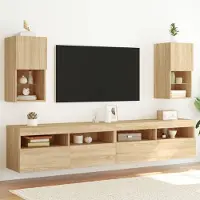 Prolenta Maison Exclusive - Meubles TV avec éclairage LED 2 pièces Chêne Sonoma 30,5x30x60 cm