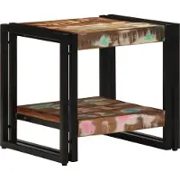 Syfax Table basse Multicolore 40 x 40 x 38 cm Bois Recyclé Solide