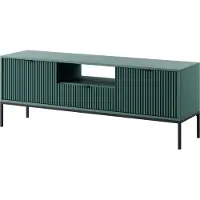 Furnlux Classic FURNLUX Table TV Avon Vert Et Noir 154cm / Couleur principale : Vert / Dimensions : 154 x 56 x 39 cm
