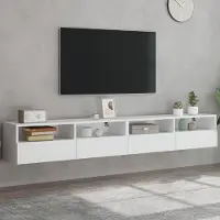 Prolenta Maison Exclusive - Meubles TV 2 pièces Blanc 100x30x30 cm Matériau dérivé du bois