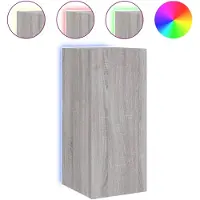 Sonstiges Meuble TV mural avec lumières LED sonoma gris 30,5x35x70 cm