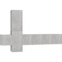 Syfax Ensemble de meubles TV 5 pcs Gris béton Bois d'ingénierie