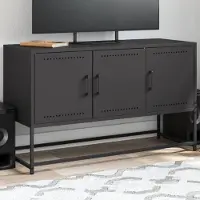 Prolenta Maison Exclusive - Meuble TV noir 100,5x39x60,5 cm Acier