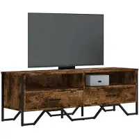 Prolenta Maison Exclusive - Meuble TV Chêne fumé 122x34x41 cm Matériau dérivé du bois