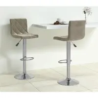 Prolenta Maison Exclusive - Lot de 2 tabourets de bar en velours gris clair