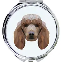Art-Dog Caniche - Miroir avec photo et impression géométrique de la marque