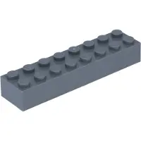 LEGO 2x8 brique 3007 - 10 pièces gris bleuté foncé