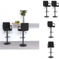 vidaXL Tabouret de bar 2 pcs. noir velours - Tabouret de bar