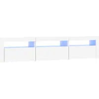 Sonstiges Meuble TV avec lumières LED Blanc 180x35x40 cm