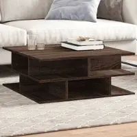 Prolenta Maison Exclusive - Table basse aspect chêne brun 70x70x29 cm Matériau dérivé du bois