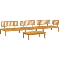 vidaXL Ensemble de 4 canapés de jardin en palettes en bois massif d'acacia