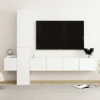 Prolenta Maison Exclusive - Ensemble de 5 meubles TV blanc en bois composite