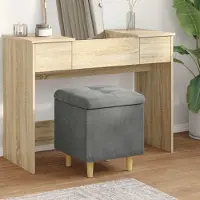 Prolenta Maison Exclusive - Coffre Ottoman avec rangement, gris foncé, 40 x 40 x 45 cm, en velours