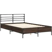 Syfax Cadre de lit sans matelas chêne marron 140x200 cm