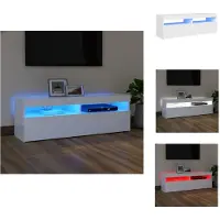 vidaXL Armoire TV avec lampes LED Blanc 120x35x40 cm - Meuble TV