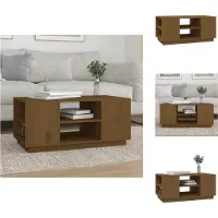 vidaXL Table basse marron miel 90x49x40,5 cm Pin massif - Tables basses