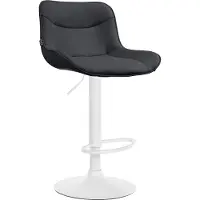 CLP Chaise de bar Vonore - simili-cuir, structure chromée - Noir