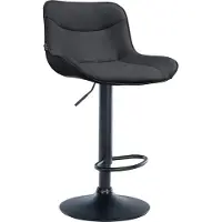 CLP Chaise de bar Vonore - simili-cuir, châssis noir - Noir
