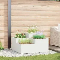Prolenta Maison Exclusive - Pot de fleurs de jardin blanc 80 x 80 x 48 cm en acier