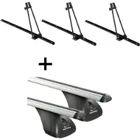 VDP 3x porte-vélos ORION + barres de toit compatibles avec VW Golf VI 5 portes 2008-2012