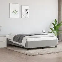 Prolenta Maison Exclusive - Sommier sans matelas Gris clair 140x190 cm Tissu