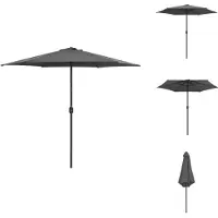 vidaXL Parasol avec mât en aluminium 270 x 246 cm Anthracite - Parasols & Protection solaire