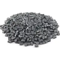 LEGO 1x2 Briques striées Briques striées Gris foncé - 2877 NOUVEAU Quantité 50x
